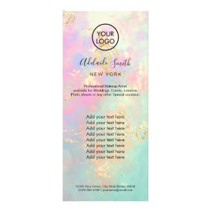 faux iridescent opal rack card