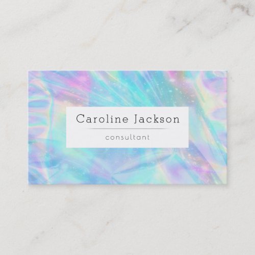 faux iridescent pastel colors background business card