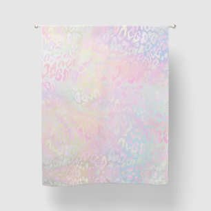 faux iridescent pastel leopard pattern blackout curtains