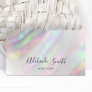 faux iridescent shell business card