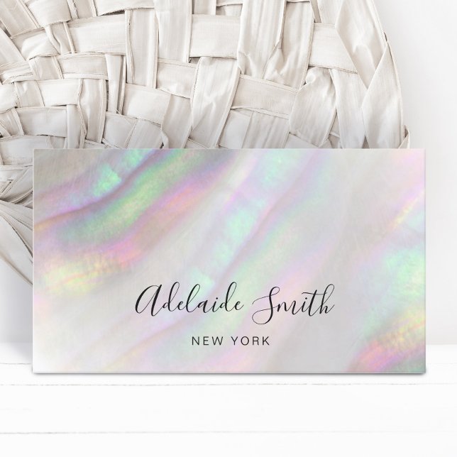 faux iridescent shell business card (Creator Uploaded)