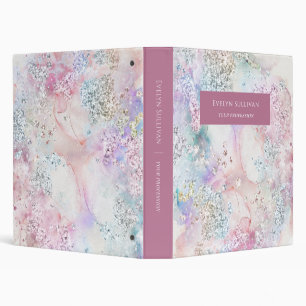 Faux iridescent watercolor glitter binder