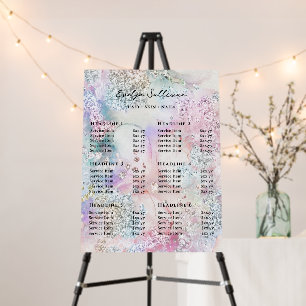 Faux Iridescent Watercolor Glitter Price List Foam Board