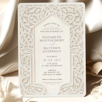 Faux Ivory Lace Wedding