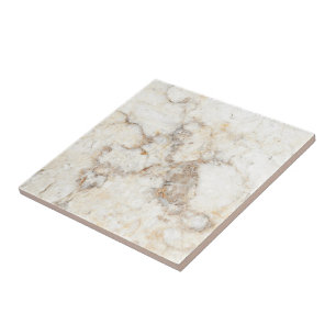 Faux Ivory White Marble Stone Ceramic Tile