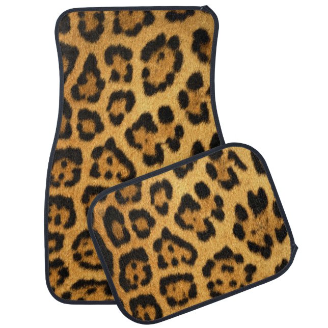Faux Jaguar Skin Car Mats (Set)