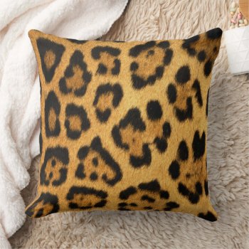 Faux Jaguar Skin Throw Pillow by Digitalbcon at Zazzle