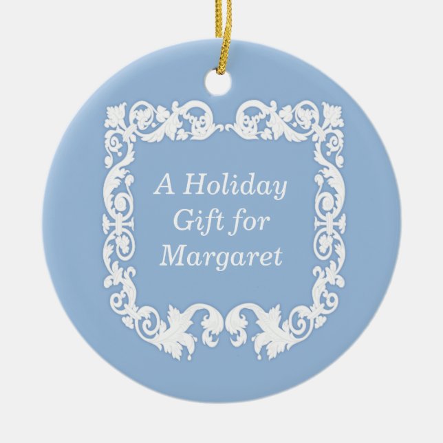 Faux Jasperware Ceramic Ornament (Front)