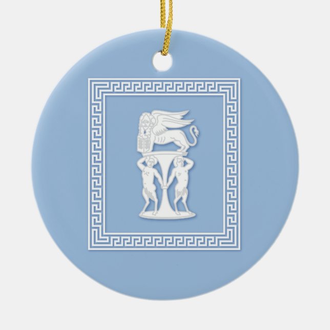 Faux Jasperware Ceramic Ornament (Front)