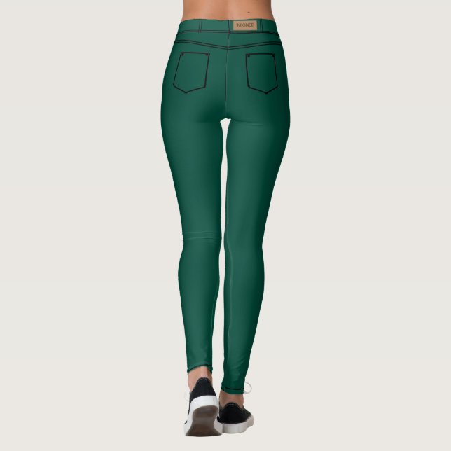 Faux Jeans Funny Leggings (Back)