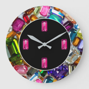 Faux Jewel Glitzy Bling Wall Clocks