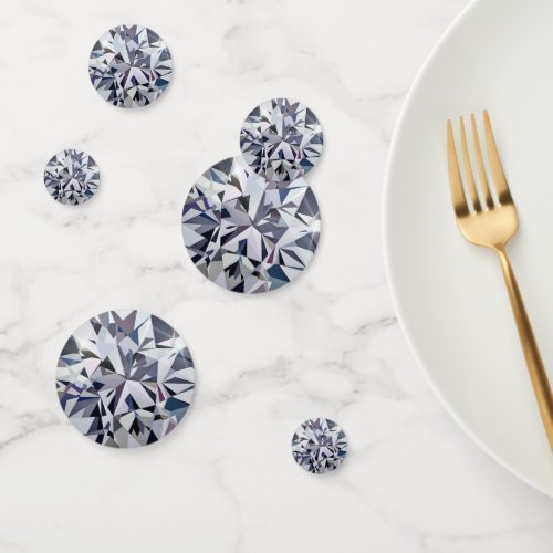 Faux Jeweled Diamond Design Table Confetti
