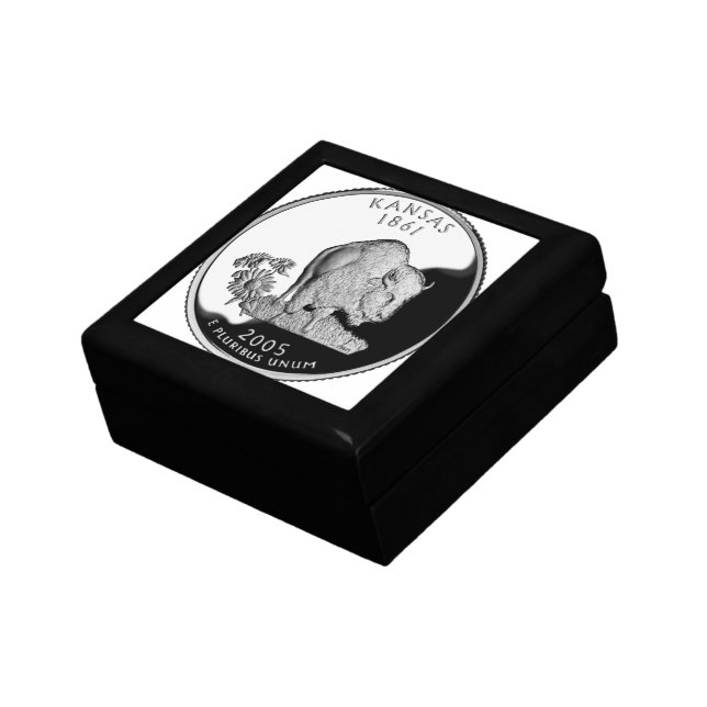 Faux Kansas State Quarter Keepsake Box (Side)