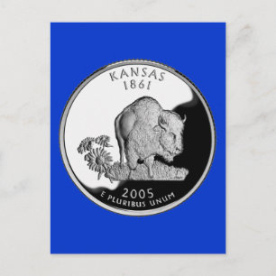 Faux Kansas State Quarter Postcard