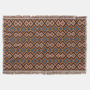 Faux knitted Aztec Western pattern  Throw Blanket