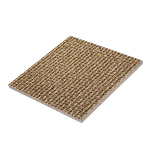 Faux Knitted Cotton Fabric Funny Ceramic Tile