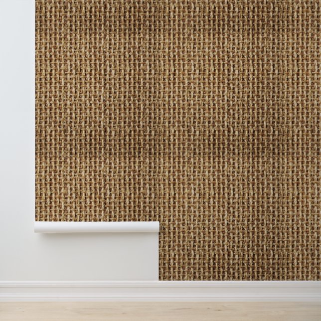 Faux Knitted Cotton Sacks Wallpaper (Application)