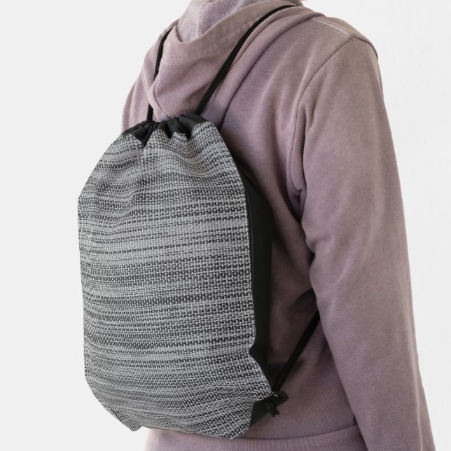 Faux Knitted Drawstring Bag (Insitu)