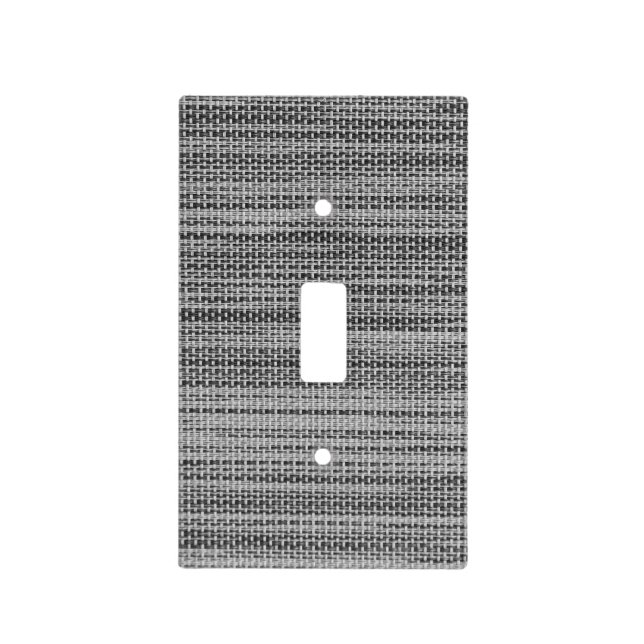 Faux Knitted Gray Light Switch Cover (Front)