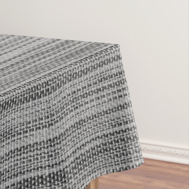 Faux Knitted Gray Tablecloth (In Situ)