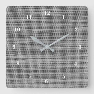 Faux Knitted Gray Wall Clock