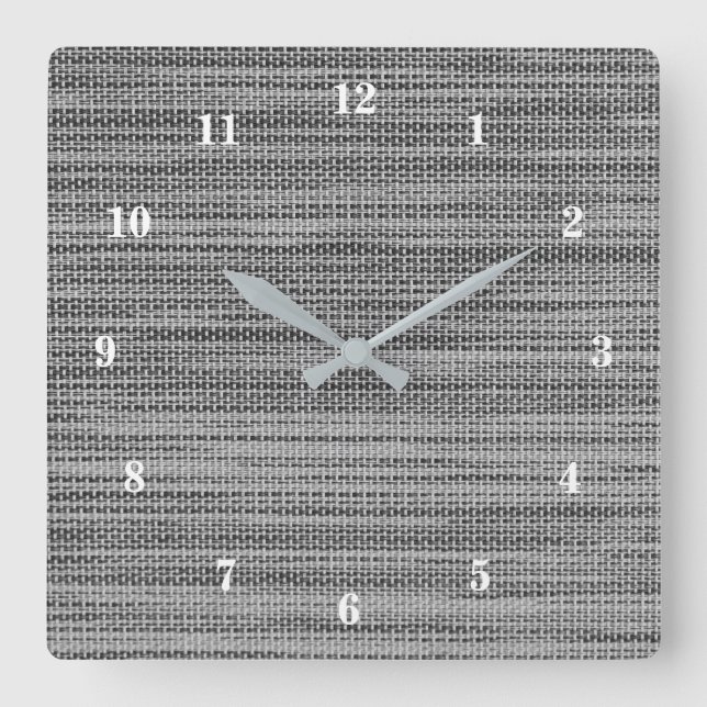Faux Knitted Gray Wall Clock (Front)