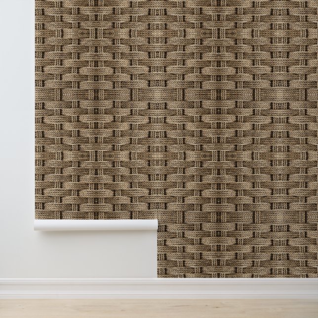 Faux Knitted Ropes Wallpaper (Application)