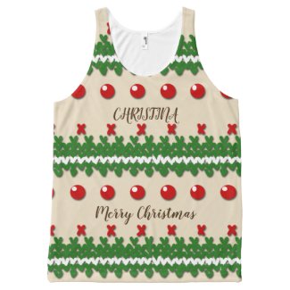 Faux Knitted Ugly Christmas Nostalgic Cream Design