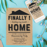 Faux Kraft Leave Parents Funny Housewarming Party Invitation<br><div class="desc">Leaving My Parents House Funny Housewarming Party Invitation – The time to move out of home has finally come. Hope you have your budget prepared and some handy recipes. Here we present the ultimate funny millennial housewarming party invitation! We are pretty sure you'll be missed or it might not be...</div>