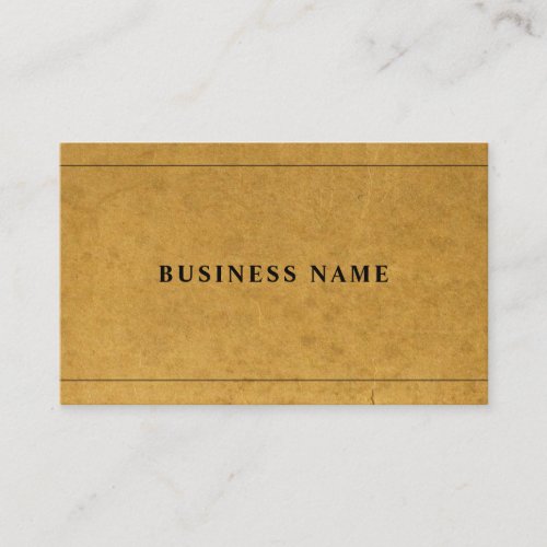 Faux Kraft Paper Company Charming Simple Plain Business Card