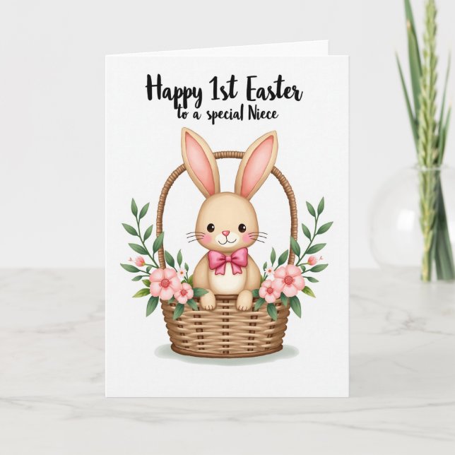 Faux Kraft Paper Rabbit Card (Front)