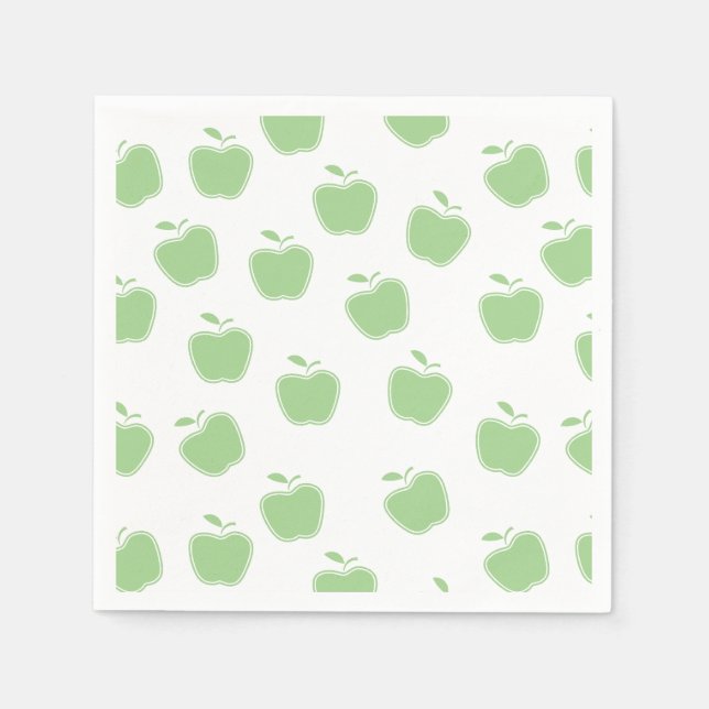 Faux Kraft Rustic Apple Of My Eye Baby Shower Napkins (Front)