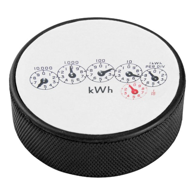 Faux kWh Electric Power Meter Hockey Puck (3/4)