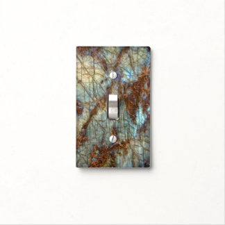 Faux Labradorite Crystal Light Switch - Plate