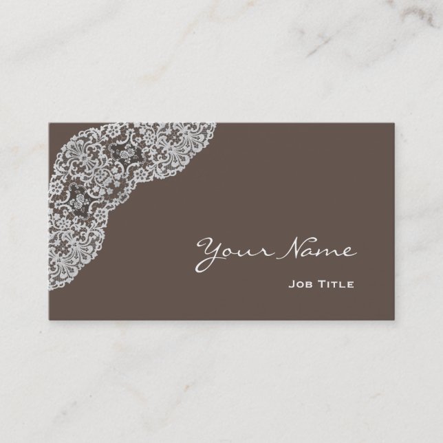 Faux Lace Business Cards in any Color (Front)
