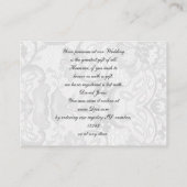 Faux lace  ribbon red, black  gift registry cards (Back)