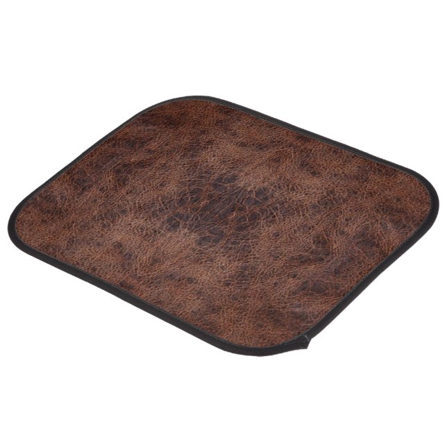 Faux Leather #1 Car Floor Mat (Rear Angled)