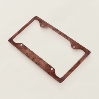 Faux Leather #1 License Plate Frame