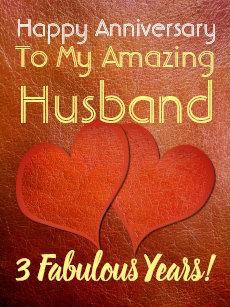 Happy 3rd Wedding Anniversary Cards Zazzle