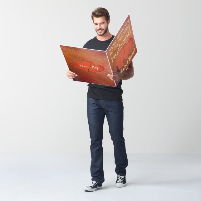 Faux Leather 3rd Year Anniversary Card For Husband (In Situ)