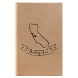 Faux Leather 5x8" Journal California State Design<br><div class="desc">Don’t miss out on this 5 x 8” Faux Leather Journal! It will make the perfect Valnetine's Day gift for your special someone! Tell us what state you would like on the cover as well as any city and we will engrave a heart over it! Also choose from a variety...</div>