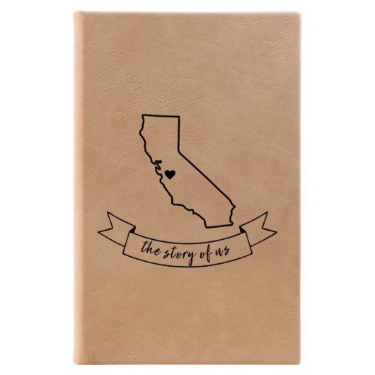 Faux Leather 5x8" Journal California State Design (Front)