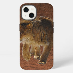 Faux Leather & African Lion Device Case