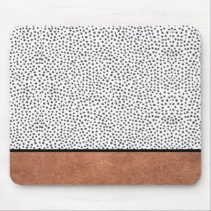 Faux Leather and Dots Mousepad
