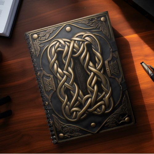 Faux Leather and Metal Notebook