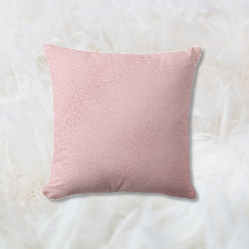Faux Leather  Beautiful Pink Girly Throw Pillow