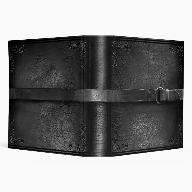 Faux Leather & Belt Dark Gray Binder (Background)