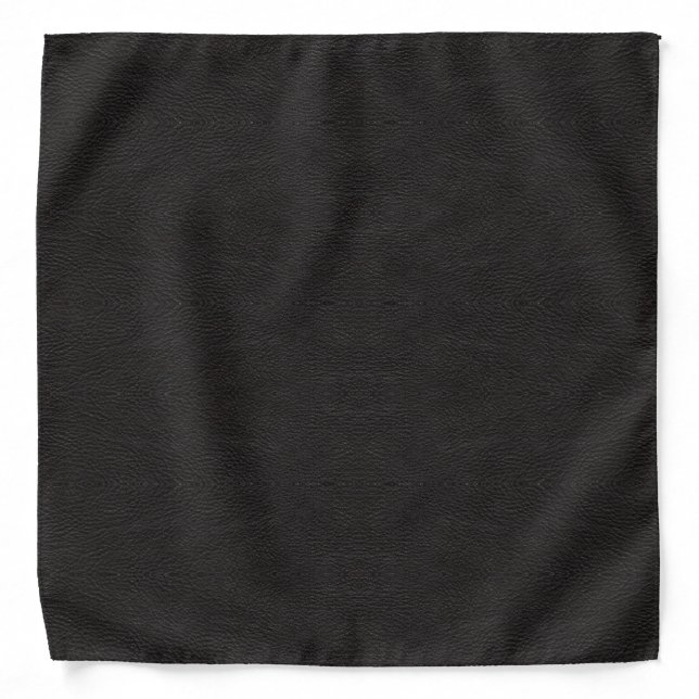 Faux Leather Black Bandana (Front)