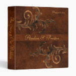 Faux Leather Bronze Scroll Story Of Our Wedding Binder at Zazzle
