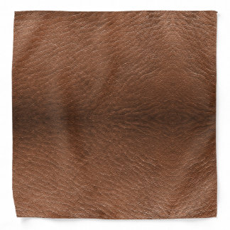 Faux Leather Brown Bandana